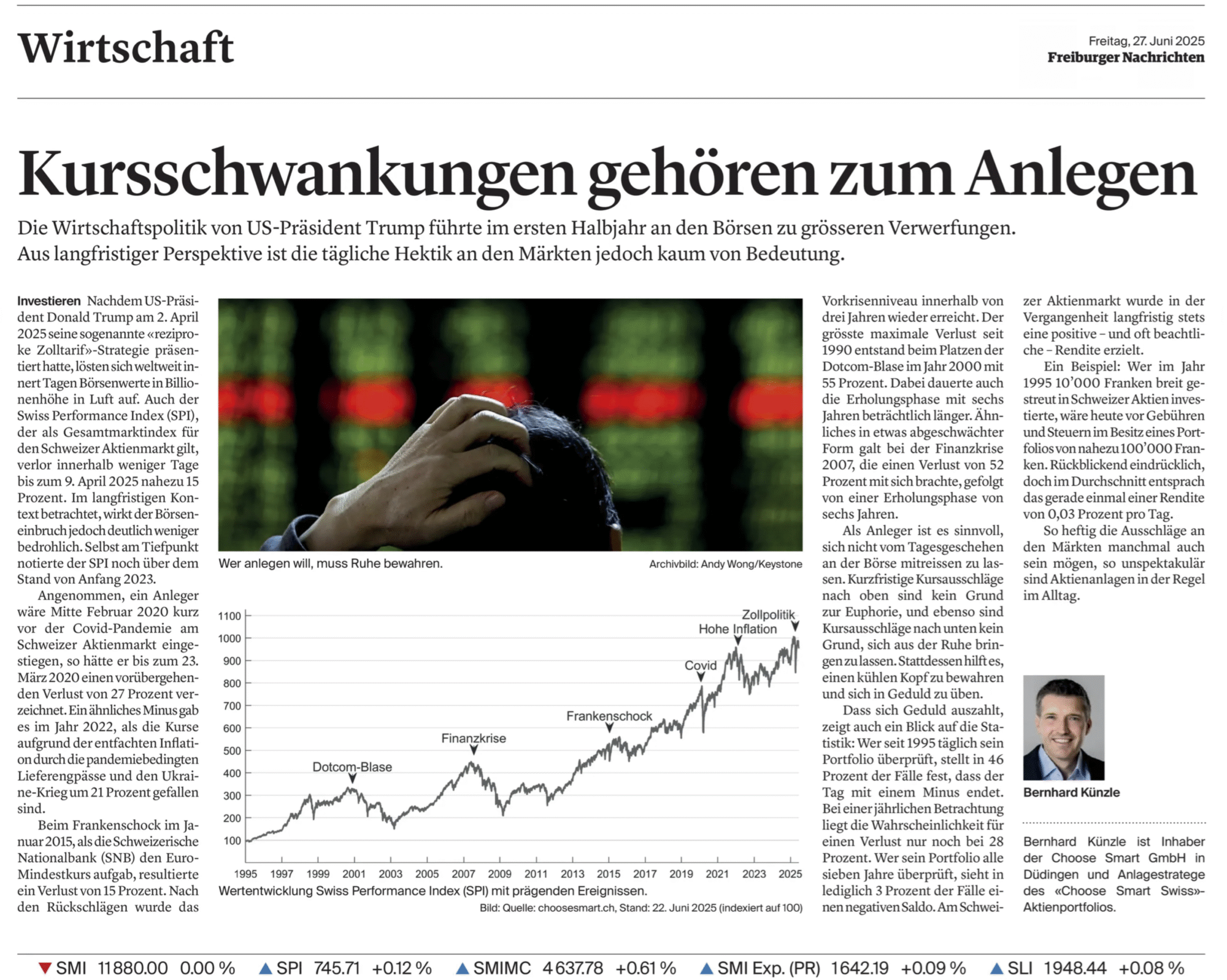 Kursschwankungen bis hin zum Börsencrash gehören zum Anlegen
