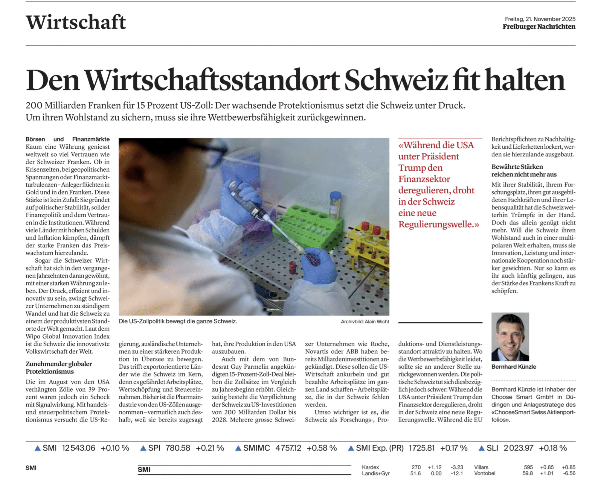 Den Wirtschaftsstandort Schweiz fit halten